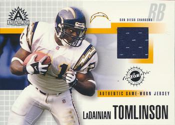 2002 Pacific Adrenaline - Game-Worn Jerseys #44 LaDainian Tomlinson Front