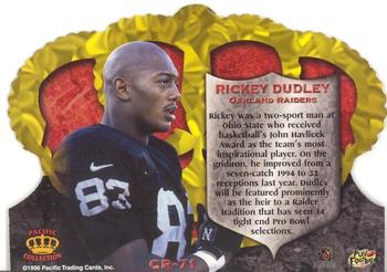 1996 Pacific Crown Royale #CR-71 Rickey Dudley Back