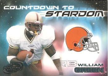 2002 Pacific Atomic - Countdown to Stardom #5 William Green Front