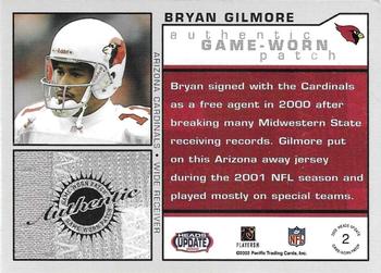 2002 Pacific Heads Update - Game Worn Jerseys #2 Bryan Gilmore Back