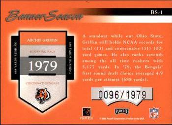 2002 Playoff Prestige - Banner Season #BS-1 Archie Griffin Back