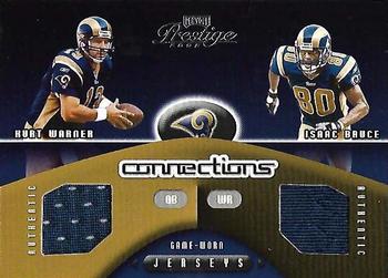 2002 Playoff Prestige - Connections Jerseys #C-1 Kurt Warner / Isaac Bruce Front