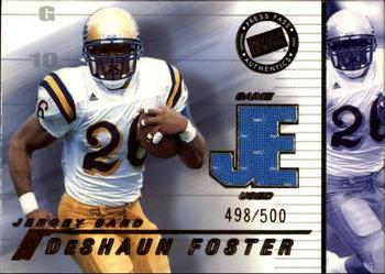 2002 Press Pass JE - Game Used Jerseys #JE/DF DeShaun Foster Front