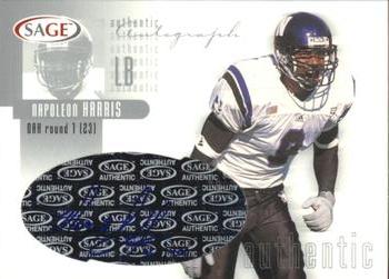 2002 SAGE - Autographs Silver #A19 Napoleon Harris Front