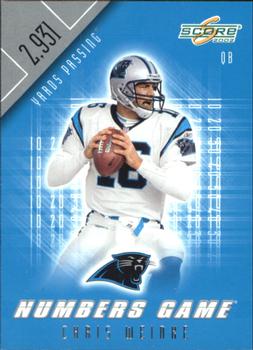 2002 Score - Numbers Game #NG-9 Chris Weinke Front