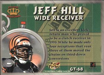 1996 Pacific Litho-Cel - Game Time #GT-68 Jeff Hill Back