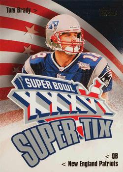 2002 Topps - Super Tix #SBT1 Tom Brady Front