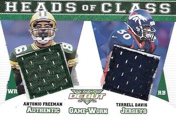 2002 Topps Debut - Heads of Class #HC-FD Antonio Freeman / Terrell Davis Front