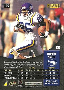 1996 Pinnacle #139 Robert Smith Back