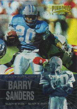 1996 Pinnacle - Black 'N Blue #10 Barry Sanders Front