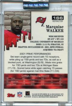 2002 Topps Pristine - Refractors #166 Marquise Walker Back