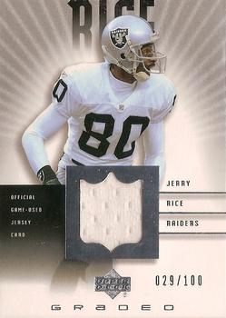 2002 UD Graded - Jerseys #G2-JR Jerry Rice Front