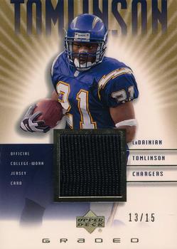 2002 UD Graded - Jerseys Gold #G1-LT LaDainian Tomlinson Front