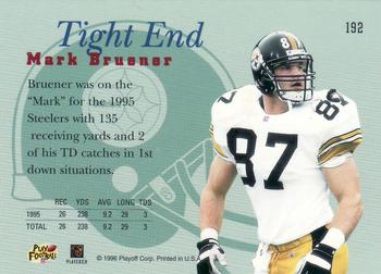 1996 Playoff Prime #192 Mark Bruener Back