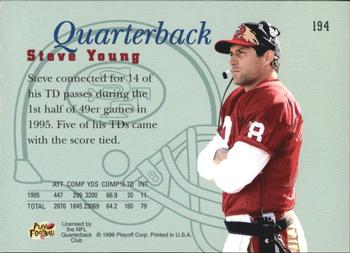 1996 Playoff Prime #194 Steve Young Back