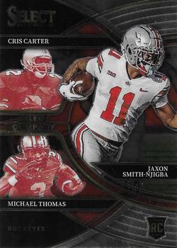 2023 Panini Select Draft Picks - Select Company #SC-OS Cris Carter / Jaxon Smith-Njigba / Michael Thomas Front