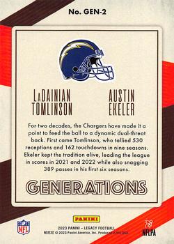 2023 Panini Legacy - Generations #GEN-2 LaDainian Tomlinson / Austin Ekeler Back