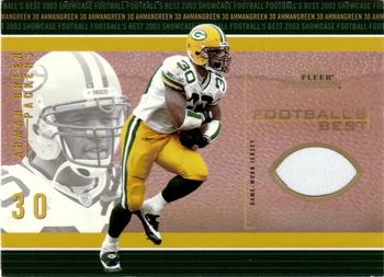 2003 Fleer Showcase - Football's Best Jerseys #FB-AG Ahman Green Front