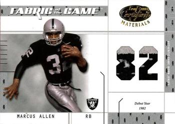 2003 Leaf Certified Materials - Fabric of the Game #FG-43 Marcus Allen Front