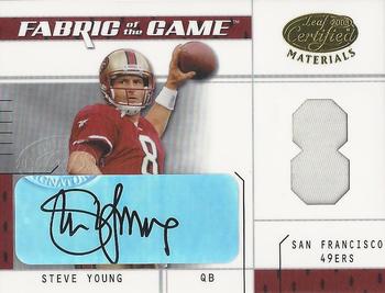2003 Leaf Certified Materials - Fabric of the Game #FG-55 Steve Young Front