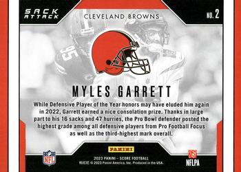 2023 Score - Sack Attack #2 Myles Garrett Back