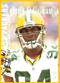 2003 Green Bay Packers Police - Copps Food Center, Manitowoc Police Department #18 Kabeer Gbaja-Biamila Front