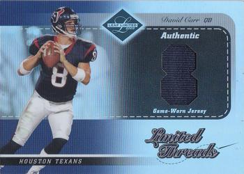 2003 Leaf Limited - Threads Jersey Numbers #LT-21 David Carr Front