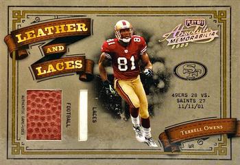 2003 Playoff Absolute Memorabilia - Leather and Laces Combo's #LL-37 Terrell Owens Front