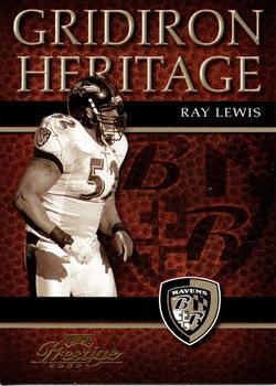 2003 Playoff Prestige - Gridiron Heritage #GH-2 Ray Lewis Front