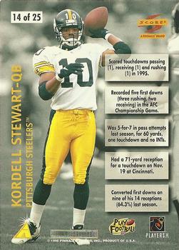 1996 Score - Numbers Game #14 Kordell Stewart Back