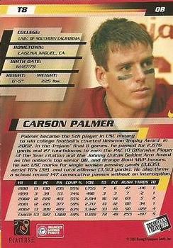 2003 Press Pass - Torquers #T8 Carson Palmer Back