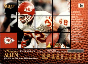 1996 Select #26 Marcus Allen Back