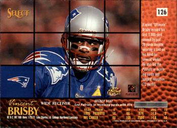 1996 Select #126 Vincent Brisby Back