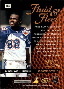 1996 Select #185 Michael Irvin Back