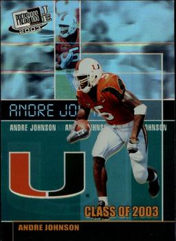 2003 Press Pass JE - Class of 2003 #CL4 Andre Johnson Front