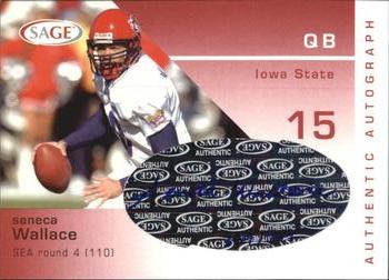 2003 SAGE - Autographs Red #A41 Seneca Wallace Front