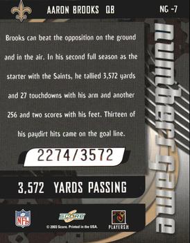 2003 Score - Numbers Game #NG-7 Aaron Brooks Back