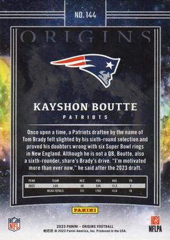 2023 Panini Origins #144 Kayshon Boutte Back