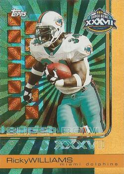 2003 Topps Super Bowl XXXVII Card Show - Gold #17 Ricky Williams Front