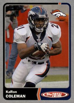 2003 Topps Total - Silver #170 KaRon Coleman Front