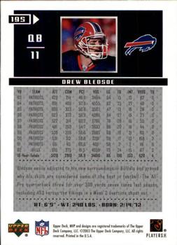 2003 Upper Deck MVP - Silver #195 Drew Bledsoe Back