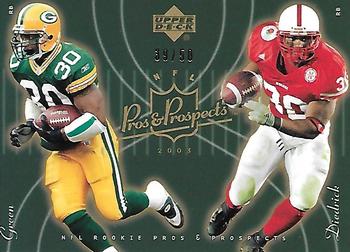 2003 Upper Deck Pros & Prospects - Gold #172 Dahrran Diedrick / Ahman Green Front