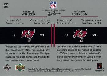 2003 Upper Deck Pros & Prospects - The Power and the Potential #PP25 Marquise Walker / Keyshawn Johnson Back