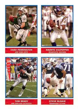 2004 Bazooka - Stickers #7 Chad Pennington / Daunte Culpepper / Tom Brady / Steve McNair Front