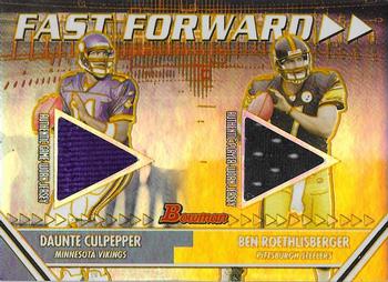 2004 Bowman - Fast Forward Dual Jersey #FFW-CR Daunte Culpepper / Ben Roethlisberger Front