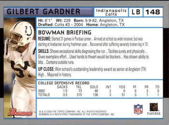 2004 Bowman - First Edition #148 Gilbert Gardner Back