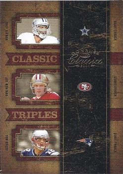 2004 Donruss Classics - Classic Singles/Combos/Triples #CT-50 Troy Aikman / Joe Montana / Tom Brady Front