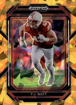 2023 Panini Prizm Draft Picks - Prizms Gold Ice #90 T.J. Watt Front