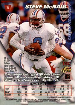 1996 Stadium Club #99 Steve McNair Back