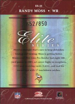 2004 Donruss Elite - Series #ES-23 Randy Moss Back